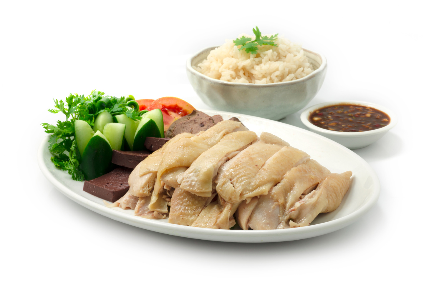 Chicken Rice Hainanese Steamed Rice